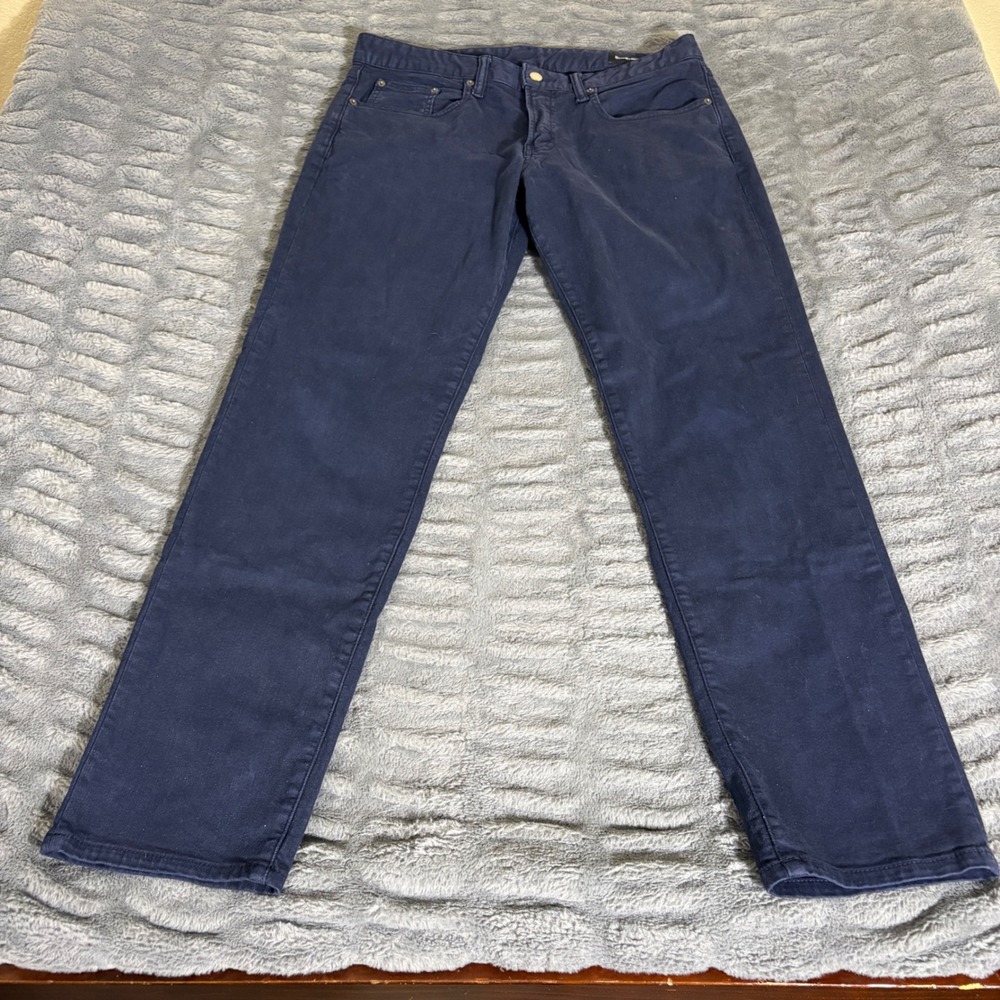 Bonobos Mens Slim Fit Jeans Navy Blue Dark Wash 34x32 Casual Denim Pants